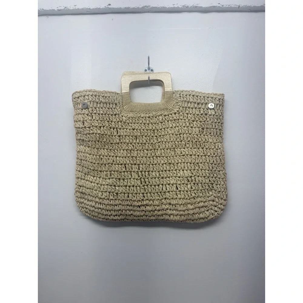 New Women's Melie Bianco Harley Summer Beach Hobo Bag Straw‎  HandBag Handle #48